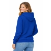 Bluza dresowa damska z kapturem kolor chabrowy roz.L